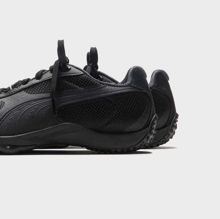 PUMA Mesh Low-Top Sneakers – All Black with Sculpted Sole