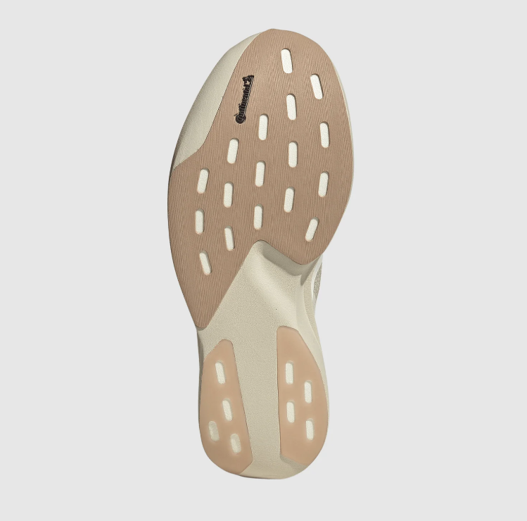 adidas Mesh Sneakers – Cream & Beige with Oversized White Stripes