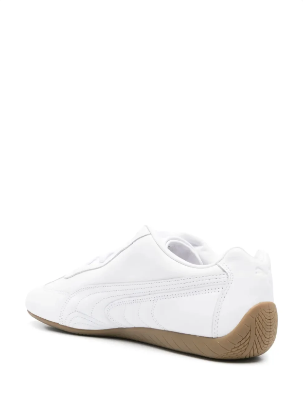 PUMA Slim Low-Top Sneakers – White with Gum Sole