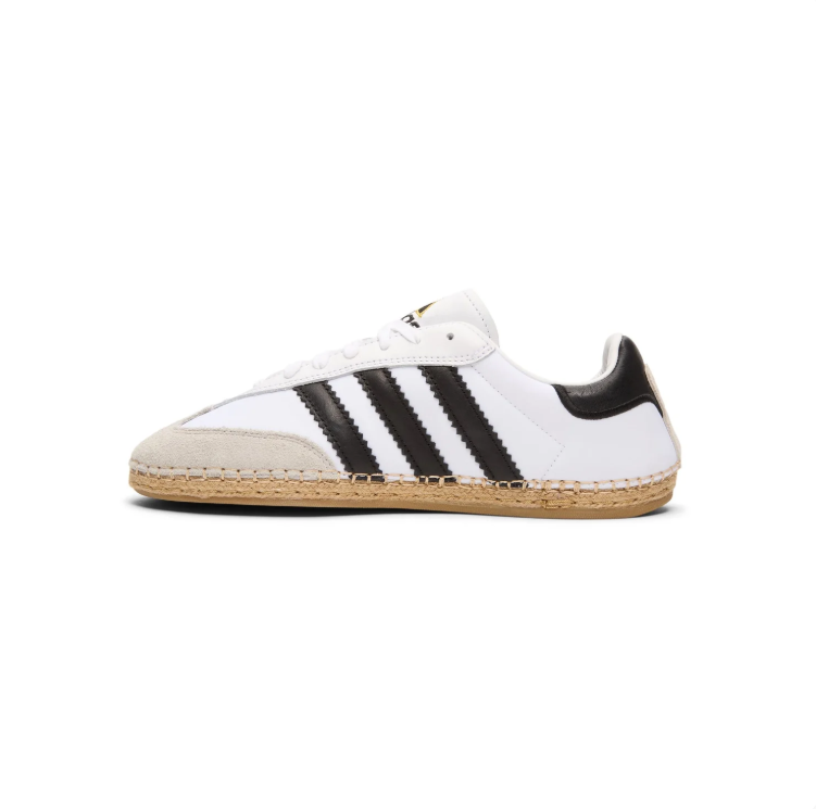 adidas Samba Sneakers – White & Black with Woven-Look Sole