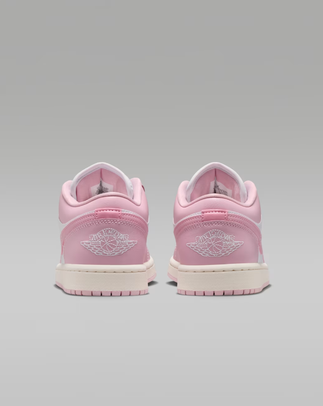 Air Jordan 1 Low Sneakers – Pink & White with Cream Midsole