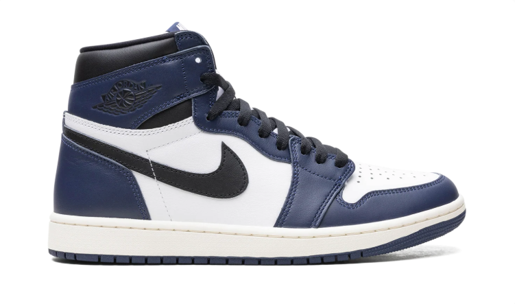 Air Jordan High-Top Sneakers – Navy, White & Black