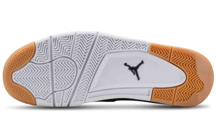 Jordan Low-Top Sneakers – White & Light Gray with Black Accents & Gum Sole