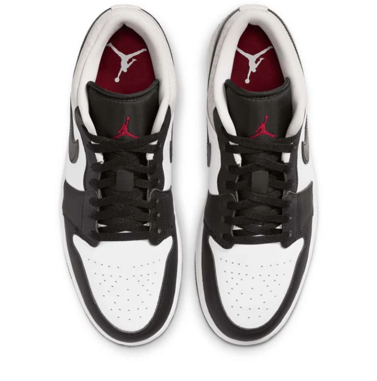 Air Jordan Low-Top Sneakers – Black, White & Cream Textured Heel
