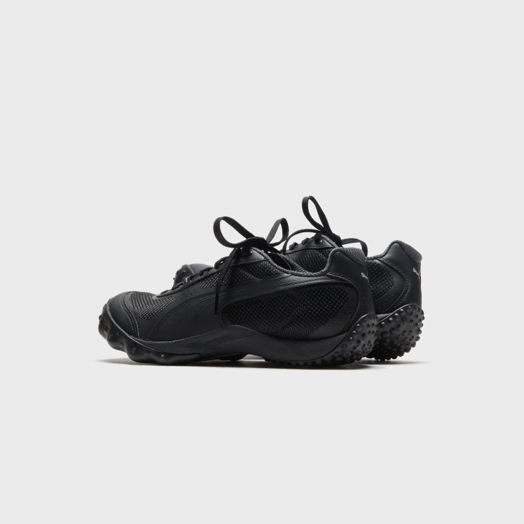 PUMA Mesh Low-Top Sneakers – All Black with Sculpted Sole