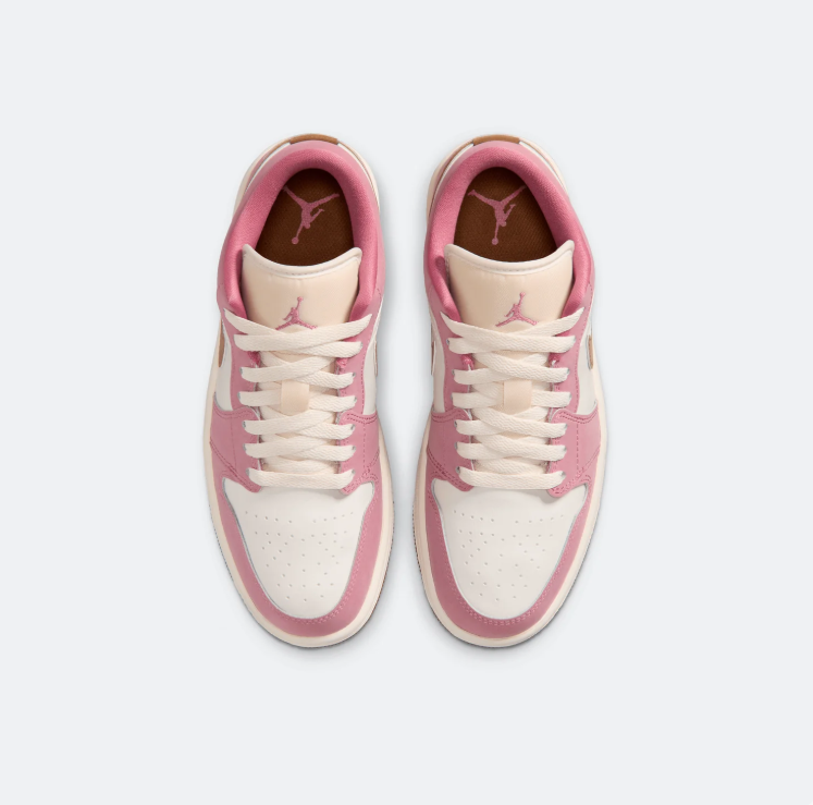 Air Jordan Low-Top Sneakers – Pink, Cream & Brown