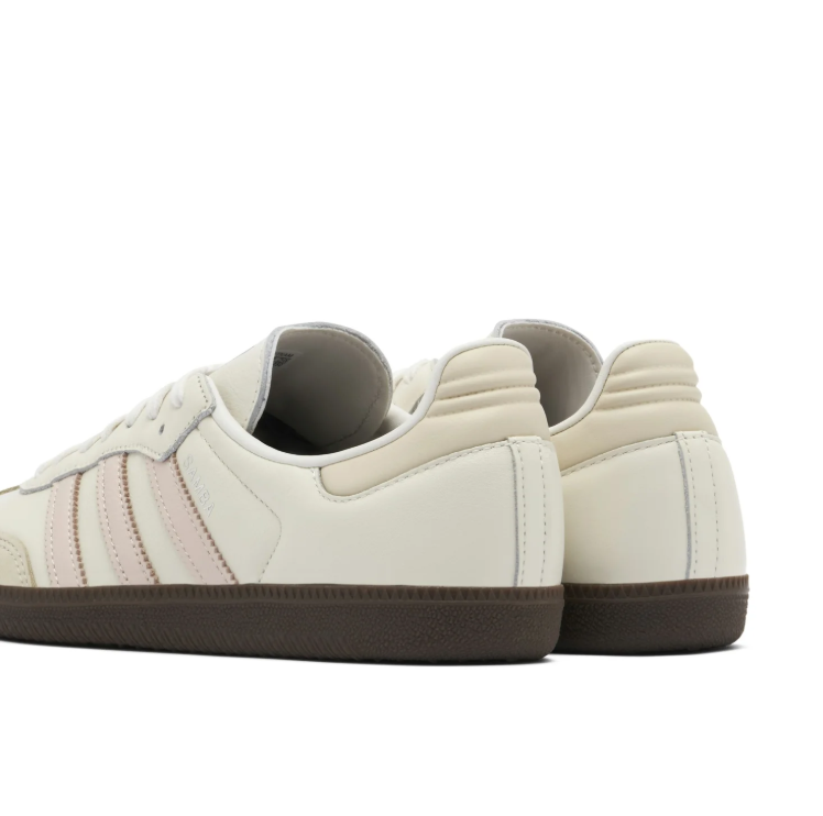 adidas Samba Sneakers – Cream & Pale Pink with Dark Brown Sole
