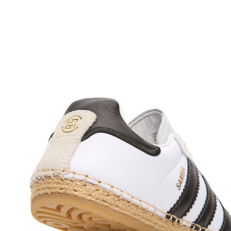 adidas Samba Sneakers – White & Black with Woven-Look Sole