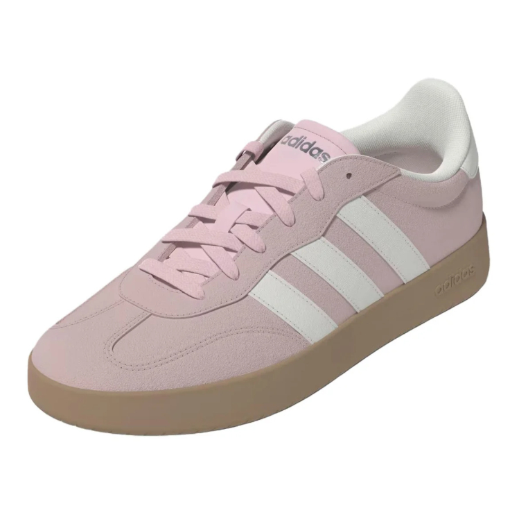 adidas Low-Top Sneakers – Pale Pink & White with Gum Sole