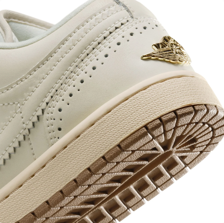 Air Jordan Low-Top Sneakers – Cream with Brogue Detailing & Gum Sole