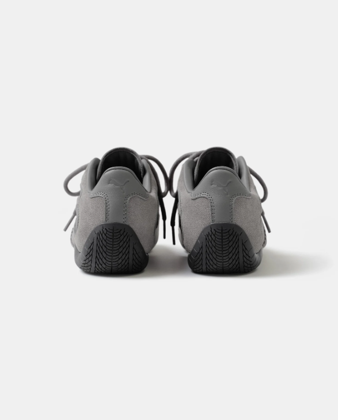 PUMA Slim Low-Top Sneakers – Gray with Contrast Stitching & Black Sole