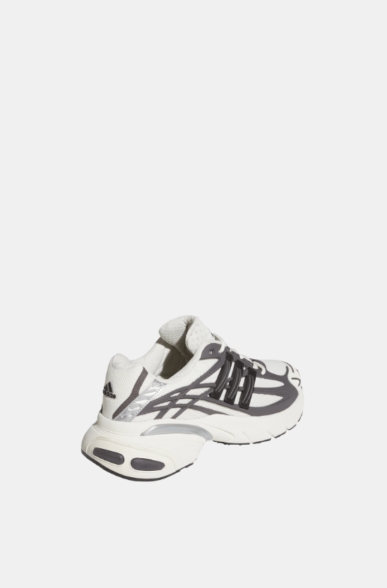 adidas Chunky Mesh Sneakers – White & Charcoal with Silver Accents