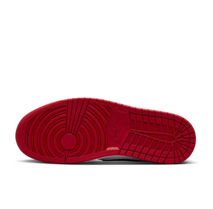 Air Jordan Low-Top Sneakers – Red Graphic Print, White & Black