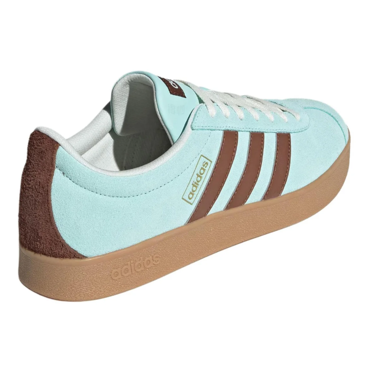 adidas Low-Top Sneakers – Mint Blue & Brown with Gum Sole