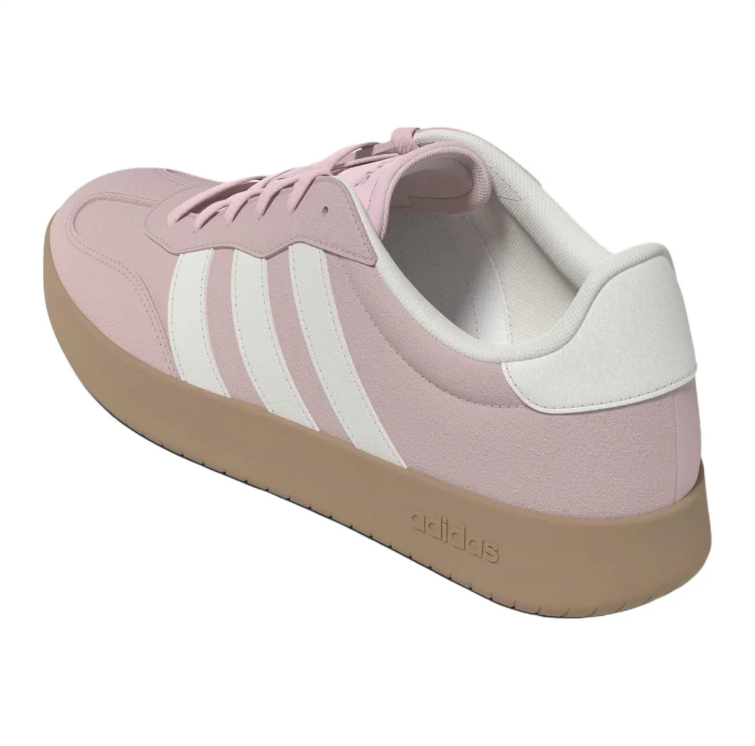 adidas Low-Top Sneakers – Pale Pink & White with Gum Sole