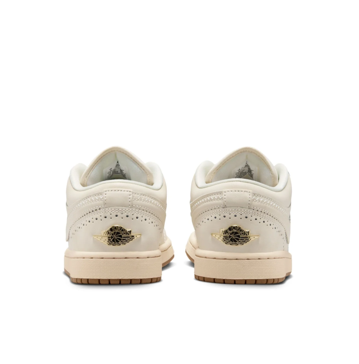 Air Jordan Low-Top Sneakers – Cream with Brogue Detailing & Gum Sole