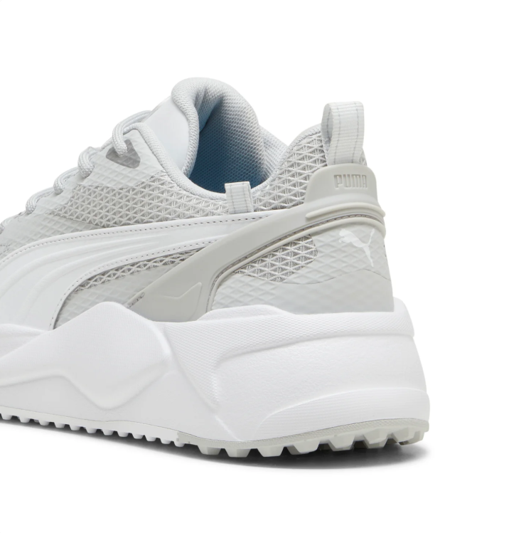 PUMA Light Grey & White Chunky Lace-Up Sneakers