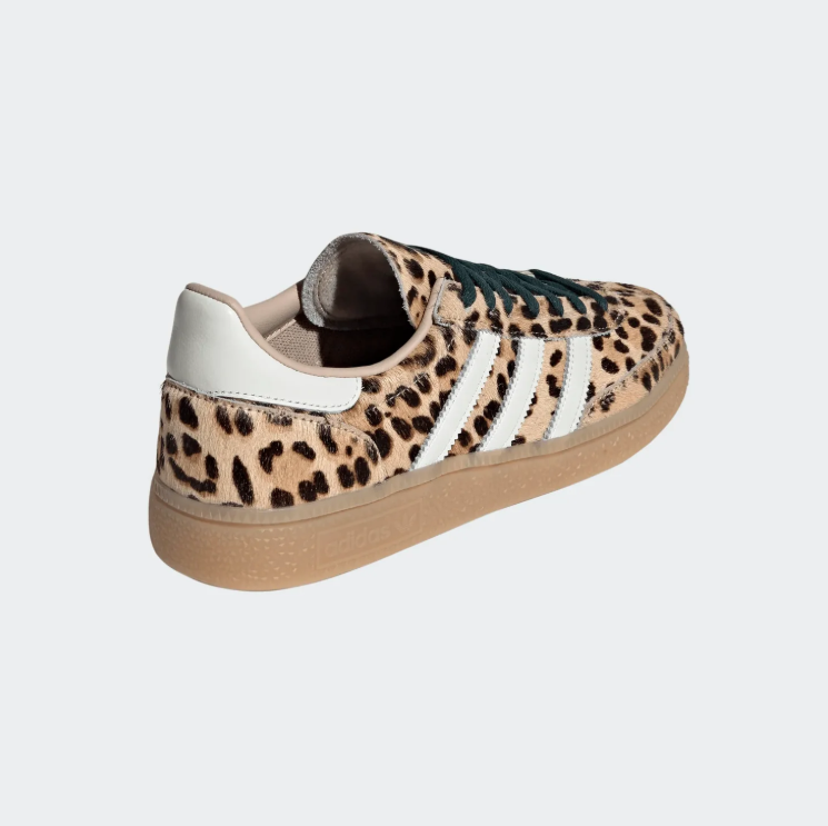 adidas Leopard-Print Low-Top Sneakers – Tan & Cream with Gum Sole