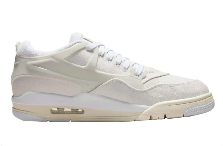 Jordan Low-Top Sneakers – Cream & White with Sculpted Sole