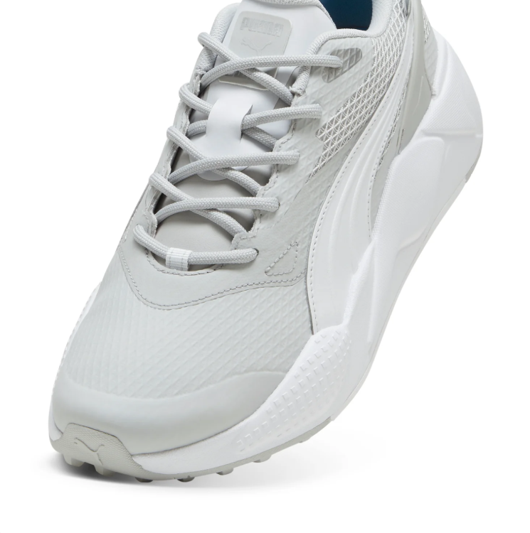 PUMA Light Grey & White Chunky Lace-Up Sneakers