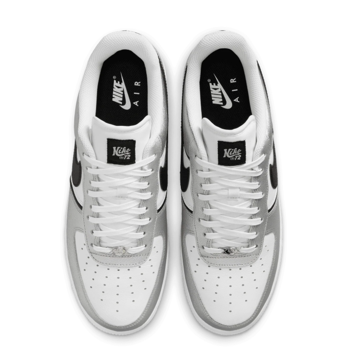 Nike Air Force 1 Low Sneakers – White, Light Grey & Black