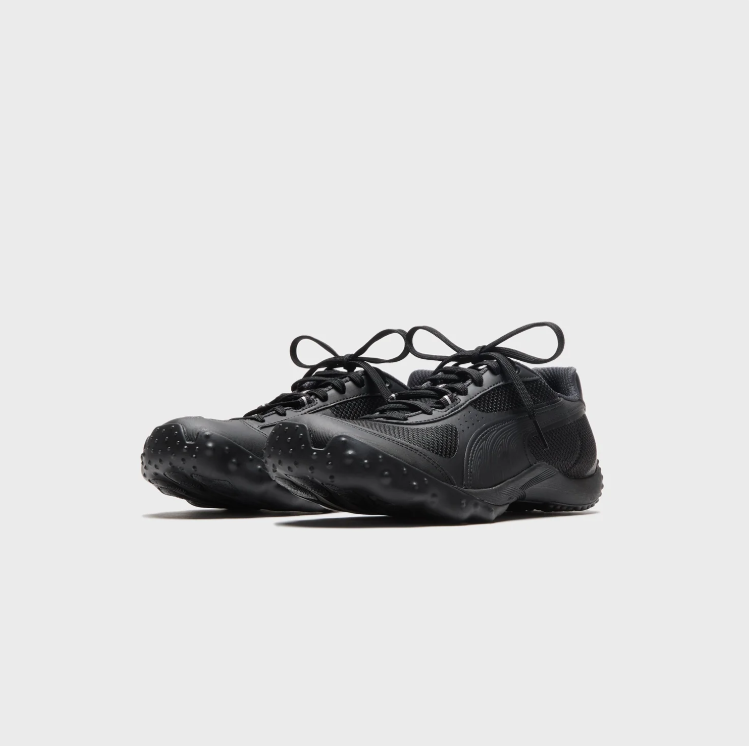 PUMA Mesh Low-Top Sneakers – All Black with Sculpted Sole