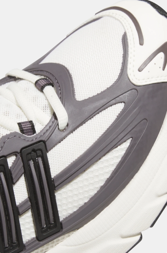adidas Chunky Mesh Sneakers – White & Charcoal with Silver Accents
