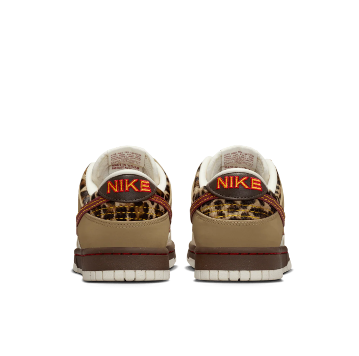 Nike Low-Top Sneakers – Cream & Khaki with Burgundy
