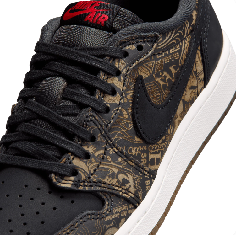 Nike Low-Top Sneakers – Black & Olive Graphic Print