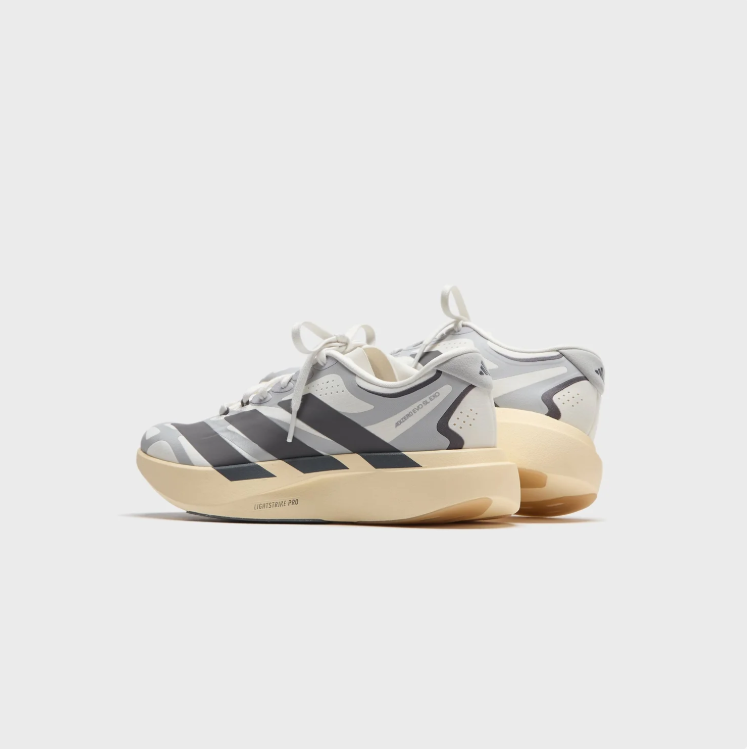 adidas Low-Top Sneakers – Light Gray & Charcoal with Cream Sole
