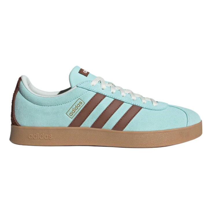 adidas Low-Top Sneakers – Mint Blue & Brown with Gum Sole