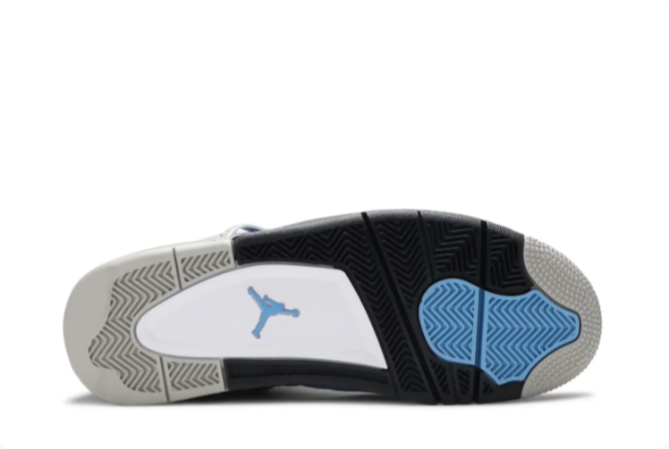 Air Jordan 4 Sneakers – Light Blue with Speckled Gray Accents