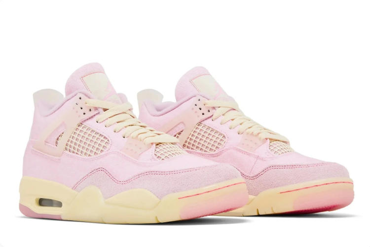 Air Jordan 4 Sneakers – Pale Pink & Cream