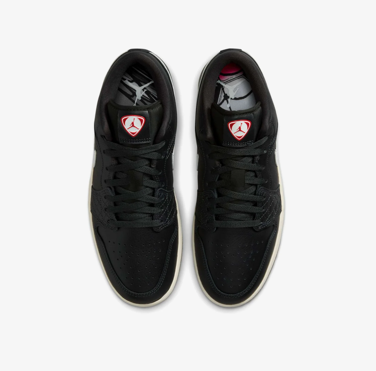 Air Jordan 1 Low Sneakers – Black & White with Gum Sole