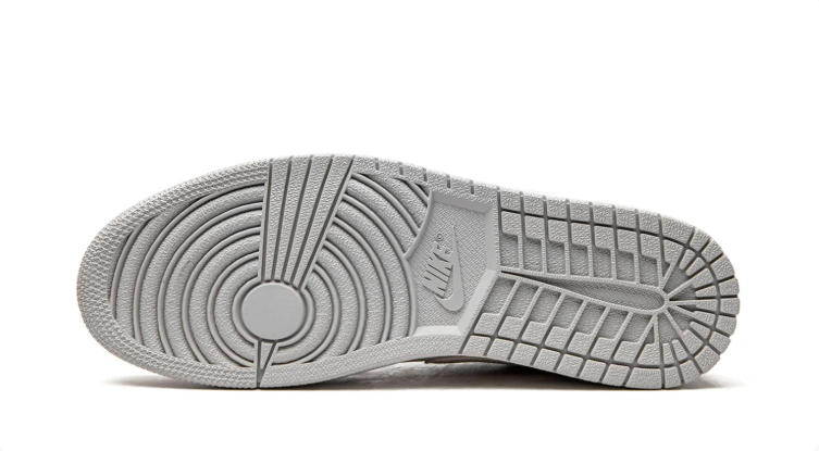 Air Jordan 1 Low Sneakers – White, Cream & Gray with Orange Accents